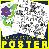 Flower Collaborative Poster - Spring art lesson