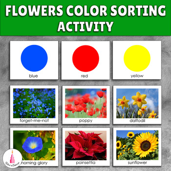 Preview of Flower Color Sorting Montessori Activity