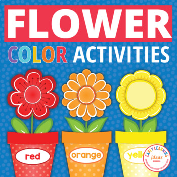 Preview of Preschool Spring Flower & Garden Color Sorting - Flower Math Activities for PreK