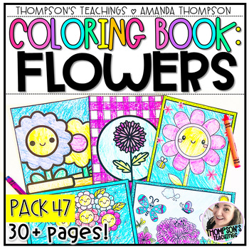 Preview of Flower Coloring Pages | Coloring Sheets | Spring Coloring Books