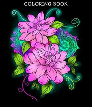 Preview of Flower Coloring Pages: Relaxing Flower Pattern Designs to Color
