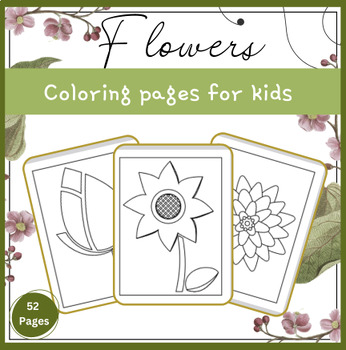 Preview of Flower Coloring Pages for Kids