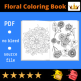 Flower Coloring book Teen Cool Relaxing Floral Journal Col