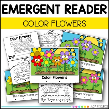 Preview of Flower Colors Spring Emergent Reader for Prekindergarten and Kindergarten