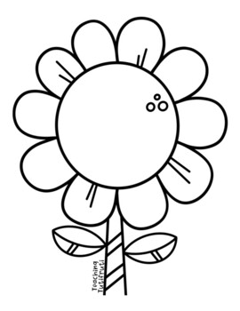 Preview of Flower Colouring Page / Flor para colorear // 