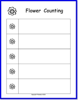 Flower Math - Counting Sets In PreK by KinderLit | TpT