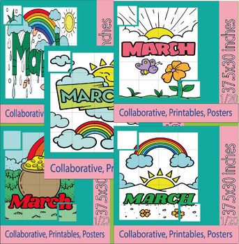 Preview of Flower Craft |Spring Collaborative Poster for Spring and March Activities Bundle