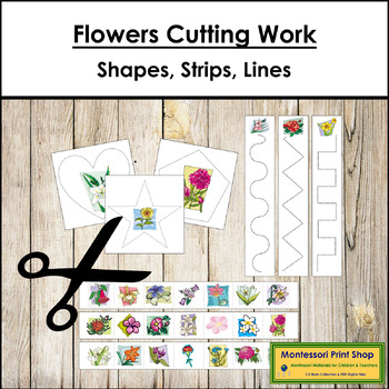 Preview of Flowers Cutting Work - Scissor Practice