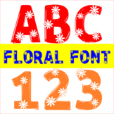 Flower Doodle Font  - Cute Floral Font For Boards And Scho
