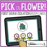 Flower First Sound Isolation BOOM Cards Distance Learning