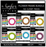 Flower Frames Clipart Bundle