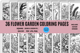Flower Garden Doodles Coloring Pages