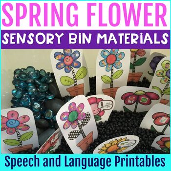 Preview of Spring Flower Sensory Bin Activities for Speech and Language Therapy