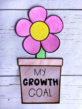 Flower Goal Craftivity and Bulletin Board by My Teaching Pal | TpT