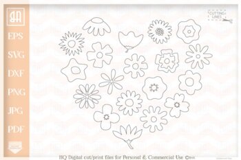 Flower SVG Cut File  Floral SVG - ETC Craft Marketplace