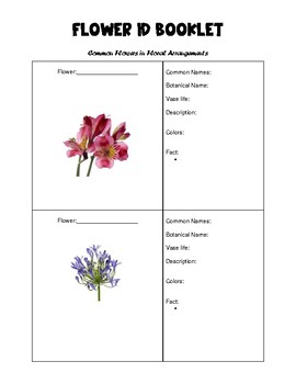 Preview of Flower ID Booklet