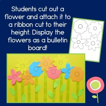 Non Standard Measurement Flower and Garden Theme Bulletin Board Activity