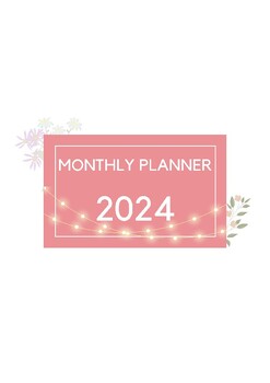 Preview of Flower Monthly Calendar 2024 Planner