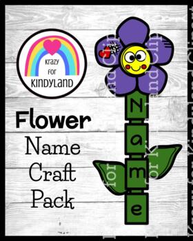 Preview of Flower Name Craft Activity - Spring Weather Literacy Center - Kindergarten