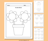 Flower Number Bonds Templates Spring Pot Math Blank Worksh