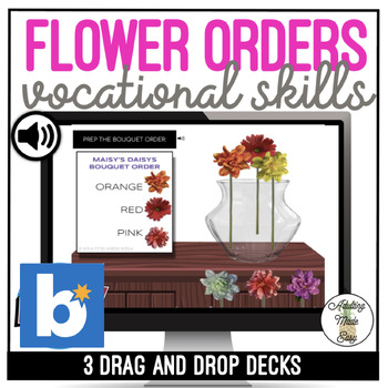 Preview of Flower Orders Drag & Drop Boom Cards