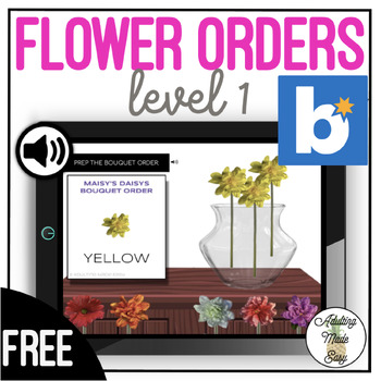 Preview of Flower Orders Drag & Drop Boom Cards FREEBIE