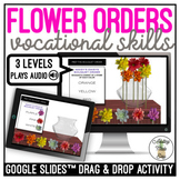 Flower Orders Drag and Drop Google Slides Activity