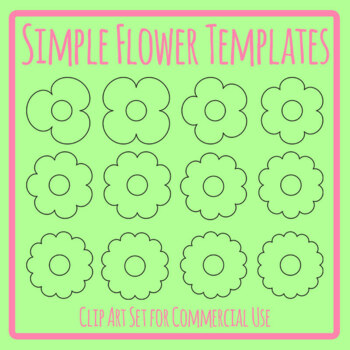 basic flower shape template