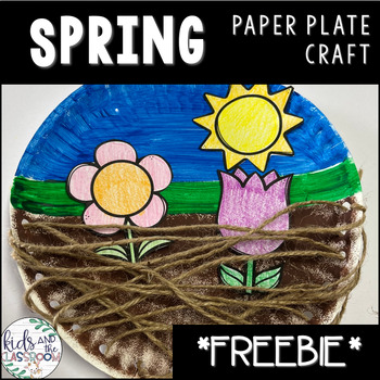Preview of Flower/Plant Paper Plate Spring Craft | Earth Day Class Activity