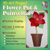 Flower Pot and Poinsettia 3D Seasonal Art Project for 3rd 