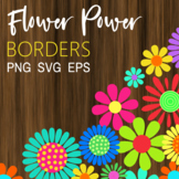 Flower Power - Retro Floral Page Border Decoration