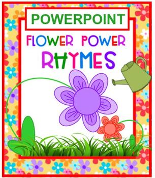 Preview of Flower Power Rhyming Words POWERPOINT