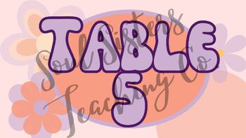 Preview of Flower Power Table Number Templates EDITABLE