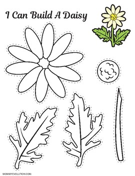 Flower Printable Crafts - Color, Cut and Paste by Mommy Evolution