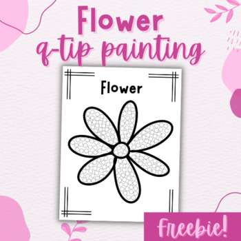 Q-Tip Flower Painting  Easy Flower Painting for Kids