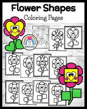 Preview of Flower Shape Coloring Pages Booklet: Spring, Summer Garden In Kindergarten