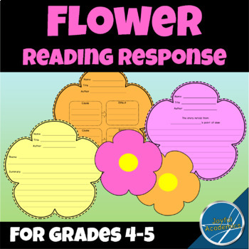 Preview of Flower Shaped Reading Response for Any Book Grades 4-5