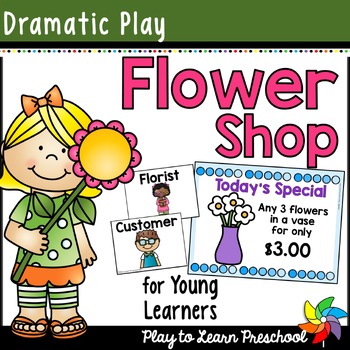 Preview of Flower Shop Dramatic Play Printables for Preschool PreK