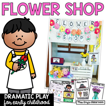Preview of Flower Shop/Garden Preschool Dramatic Play Center Printables (Pretend Play, SEL)