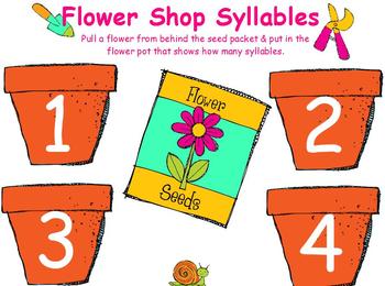 Preview of Flower Shop Syllables for ActivBoard