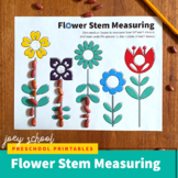 Flower Stem Measuring Activity, Gardening, Pre-K, Kinderga