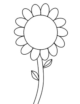 Flower Template for Art Project Flower Coloring Page