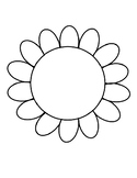 Flower Template for Bulletin Board Flower Coloring Page Fl