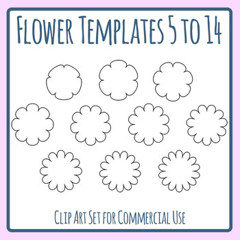 5 petal flower template
