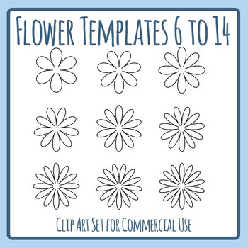 6 petal flower template