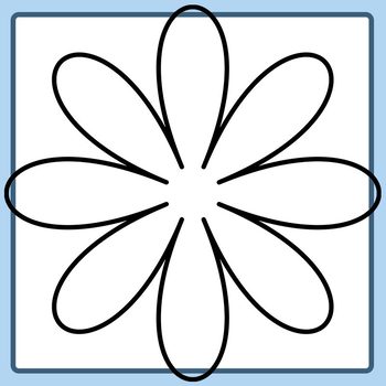 8 petal flower template