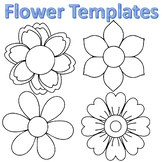 Flower Template Outline for Bulletin Board -Flower Colorin