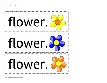 Flower Theme Preschool Pack by Mrs Everest | TPT