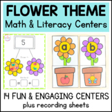 Flower Theme Spring Math and Literacy Centers for Pre-K an
