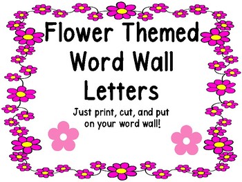 Preview of Flower Theme Word Wall Letter Headings